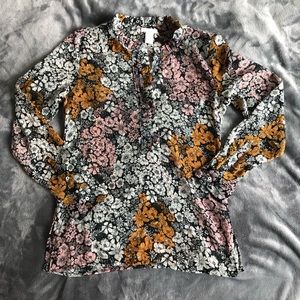 H&M Sheer Floral Blouse